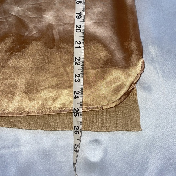 Vintage Verve Ami Gold Satin and Knit Long Sleeve Sweater Y2K Size Small - Picture 7 of 8